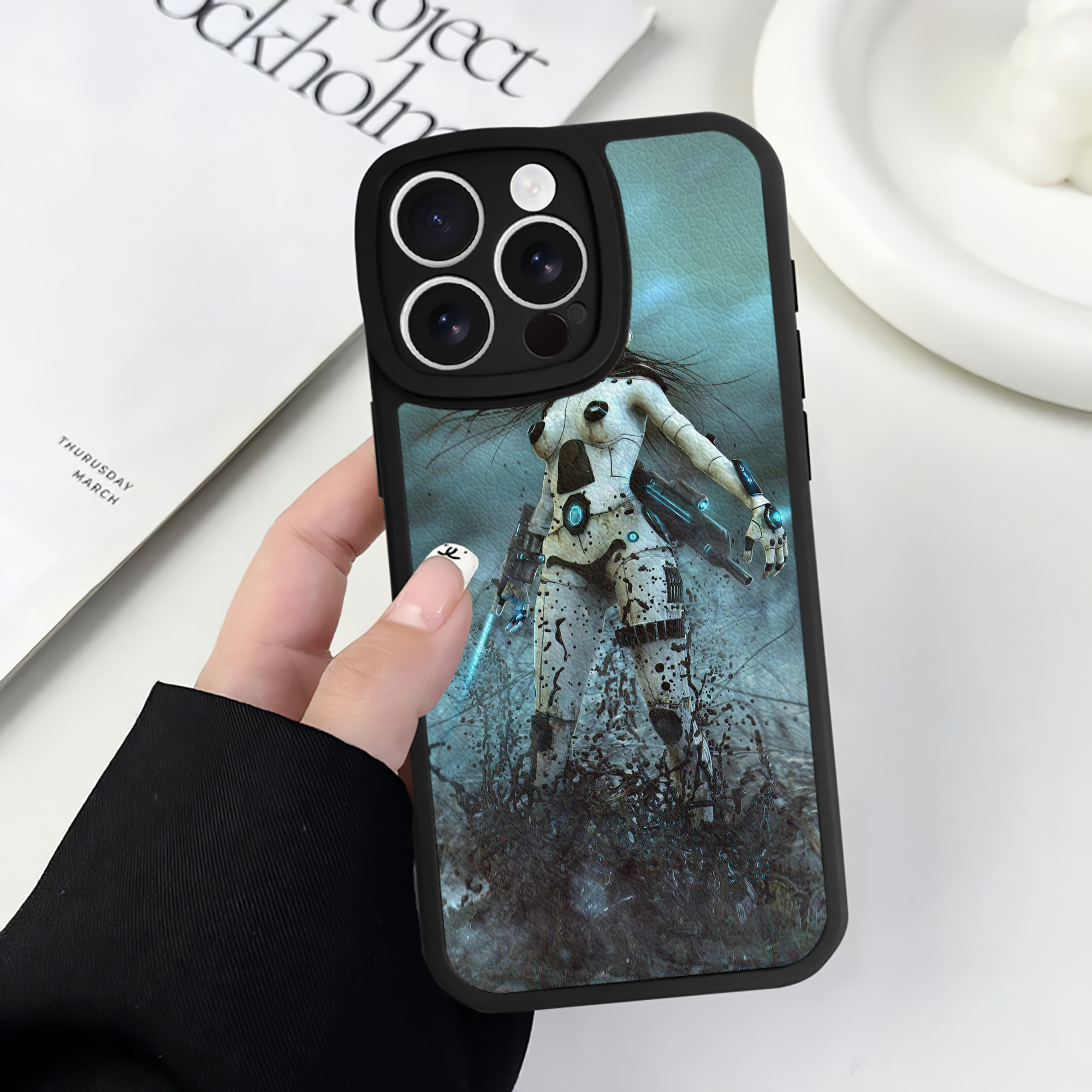 （画像用） スター・ウォーズ Star Wars 【iPhone 16シリーズ対応】シリコンスマホケース（レザー調） 材質：シリコン
